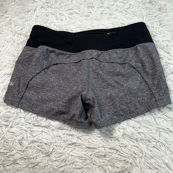 Lululemon Run Times Short II *4" Heather Lux Multi Black / Black - Picture 4 of 6